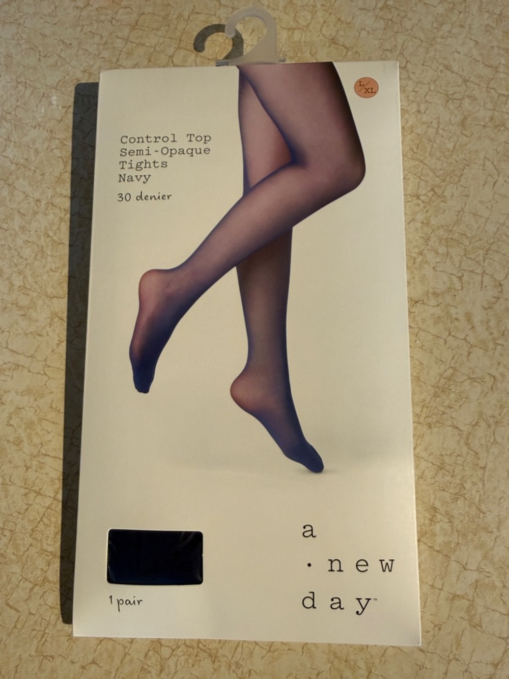 a new day Navy Semi-Opaque Control Top Tights